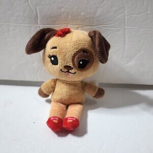 Tiny Tukkins Brown Puppy Dog Spot over Eye Plush Doll Replacement Figure 5.5"